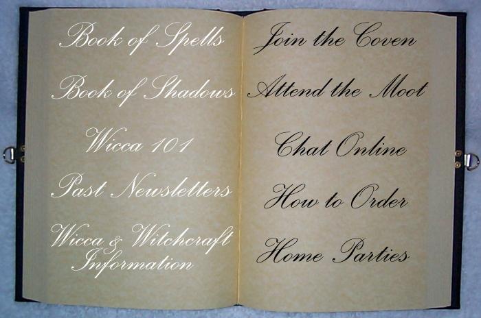 To visit a page, click the section of the Book of Shadows you want to visit